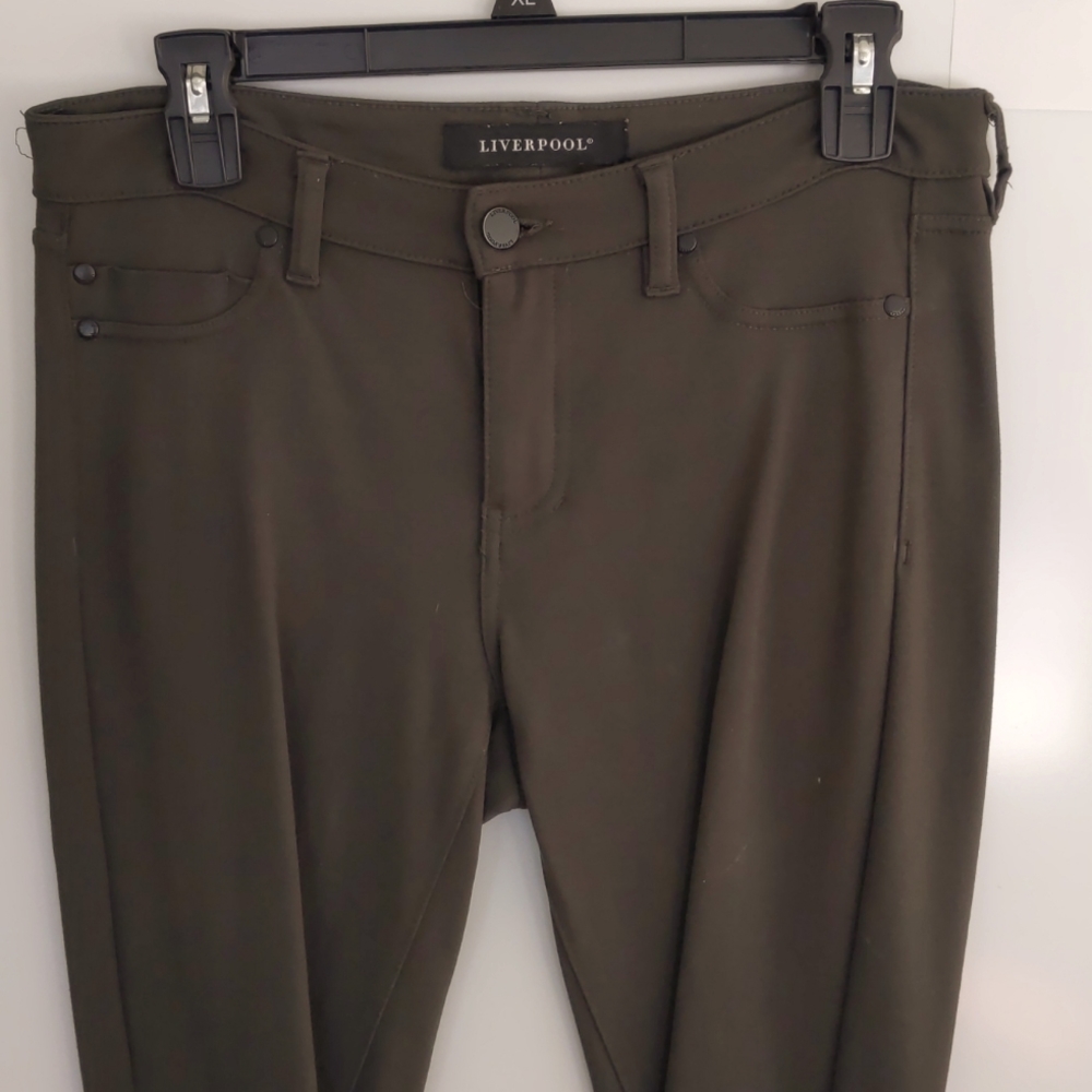 Liverpool olive green leggings, size 4/27